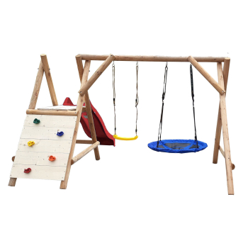 DREWNIANY PLAC ZABAW DO OGRODU WESOŁY PLAC DUO NOWOŚĆ SUPER-PLACE 320/200